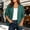 Army Green, variant on JOANKDMI Casual Open Front Blazers for Women Ruched 3/4 Sleeve Lapel Cardigan Tops Lightweight Business Office Work Jackets Outerwear Everyday Wear Basic Suits