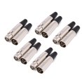 thumbnail image 4 of Durablle Black+ Silver XLR Connector, XLR Male Connector,  XLR Female Connector, For 6mm OD Microphone Cable, 4 of 8