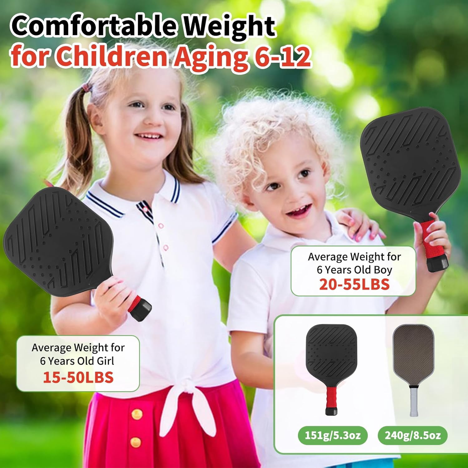 Rorland Waterproof Lightweight Pickleball Paddles Set,Beach Pool Toys Fun Play Sport Game, 2 Silence Balls and 2 Pickleballs, Ideal for Indoor Outdoor Activities