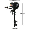 HANGKAI Boat Engine 2 Stroke 3.6HP Heavy Duty Outboard Motor 55CC Fishing Boat Engine with Water