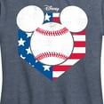 thumbnail image 3 of Disney - Americana - Mickey Baseball Flag Diamond - Women's Short Sleeve Graphic T-Shirt, 3 of 5