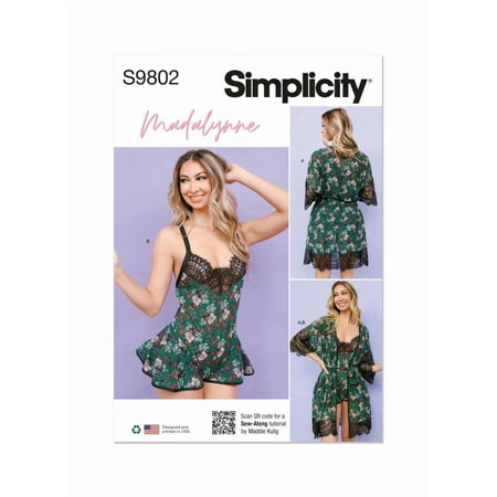 Simplicity Paper Sewing Pattern 9802 - Robes and Pyjamas for Women