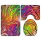 thumbnail image 1 of Juego de alfombras de baño ABPHQTO de 3 piezas Colores arcoiris, 1 of 2