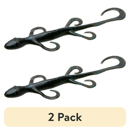 (2 pack) Zoom Lizard Fishing Bait Blueberry 6" 9-pack Soft Baits