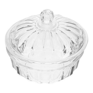 Mornenjoy Glass Candy Dish with Lid, Decorative Candy Jar Sugar Bowl for  Wedding & Home Decor Centerpiece Candy Buffet Kitchen Food Storage  Apothecary