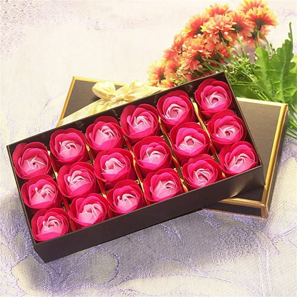 Nkmbld Unique Romantic Mothers Day Gifts for Mom 18Pcs Scented Rose Flower Bath Body Soap Wedding Party Gift