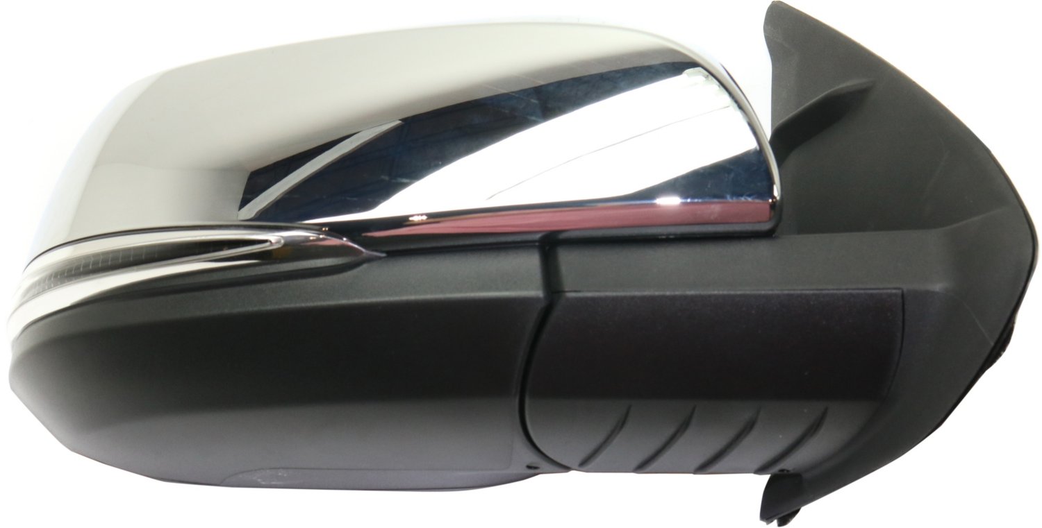 Mirror Compatible With 2016-2018 Toyota Tacoma Right Passenger Side Heated w/ Blind Spot Detection in Glass In-housing Signal Light Chrome Kool-Vue