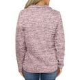 thumbnail image 5 of UJNDER Women's Sweatshirt Solid Color Stand Collar Zipper Pullover Long Sleeve Casual Winter Pink M, 5 of 9
