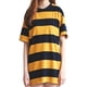 thumbnail image 1 of Luxsea - Camiseta de verano para mujer, con cuello redondo, rayas amarillas y negras, blusa informal holgada de manga corta, 1 of 6