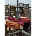 thumbnail image 2 of Outdoor Tablecloth with Umbrella Hole Zipper Red Burnt Orange Round Tablecloth 54" Waterproof Outside Table Cloth Geometric Boho Modern Abstract Patio Table Cover Tablecloths for Picnic Party, 2 of 8