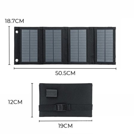 10W Solar Folding Bag Charger Solar Mobile Phone Power Bank Outdoor Charger