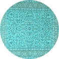 thumbnail image 1 of Ahgly Company Indoor Round Persian Light Blue Traditional Area Rugs, 7' Round, 1 of 4