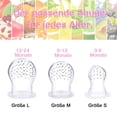 thumbnail image 3 of Tetina de frutas para bebés y niños pequeños sin cepillo de dientes - ayuda para la dentición chupete para bebés mordedor tetina de frutas papilla de verduras alimento complementario Adepaton ZH-100-3, 3 of 7