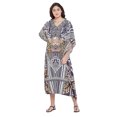 thumbnail image 2 of Robe Kaftan Longue Décontractée Ample à Manches Kimono pour Femmes Grande Taille, Tenue de Villégiature, Robe de Soirée, Fête, Été, Plage, Couvre-Maillot, 2 of 6