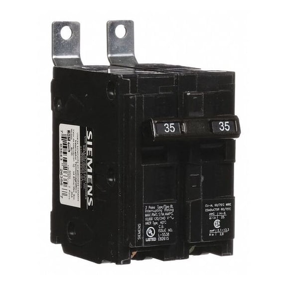 Siemens Circuit Breaker,35A,Bolt On,120/240V,2P B235
