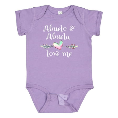 

Inktastic Abuelo and Abuela Love Me- Heart Grandchild Gift Baby Boy or Baby Girl Bodysuit