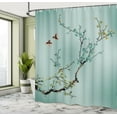 thumbnail image 4 of Ambesonne Nature Shower Curtain, Birds Cherry Branches Style, 69"Wx75"L, Pale Teal, 4 of 4