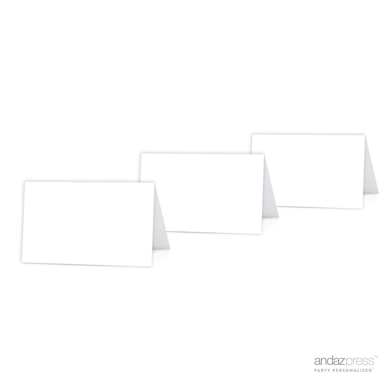 White Color Blank Table Tent Printable Place Cards, 23-Pack Intended For Amscan Imprintable Place Card Template