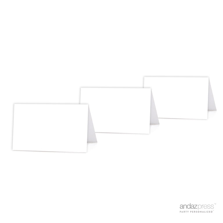 White Color Blank Table Tent Printable Place Cards, 20-Pack - Walmart.com