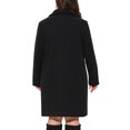 thumbnail image 4 of Agnes Orinda Women's Plus Size Coats Long Sleeve Single Breasted Notched Lapel Fall Winter Coat 4X Black, 4 of 7