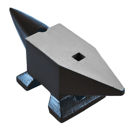 

Steel Anvil 132lbs/60kg Single Horn Metal Working Tool with 17.5 x 7.5 inch Countertop and Stable Base High Hardness Rugged Round Horn Anvil Blacksmith for Metal Forming Bending Shaping Twisting