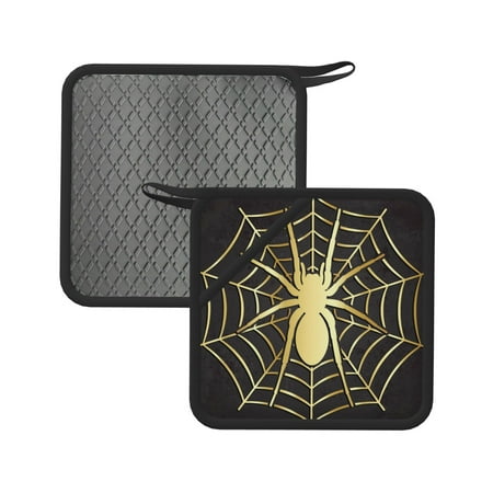 

Lukts Gold Spider On The Web for Silicone Anti-hot Mats - Heat Resistant for Kitchen Counter Dish Drying Mat Silicone Trivets Hot Pads for Kitchen Counter