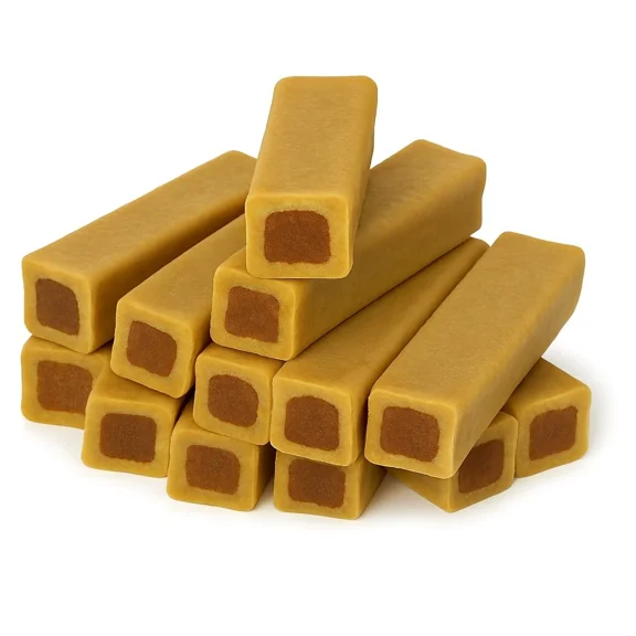Dog Chew Treats Bulk Meaty 2 Layer Dental Oral Health These Bones are Yummy! (10 Bones - Chicken)