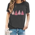 thumbnail image 5 of Pavied T-Shirts Graphiques pour Femmes, Imprimé de Noël, Col Rond, Manches Courtes, T-Shirt Noir 2TG, 5 of 5