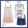 thumbnail image 1 of 2023 verano nuevo estilo algodón pareja pijamas Doraemon impresión camisola camisola camisola, 1 of 4