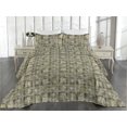 thumbnail image 2 of Ambesonne Floral Design Quilted Bedspread Set 3 Pcs, Plaid with Floral, Queen, Pistachio Green Dusk, 2 of 4