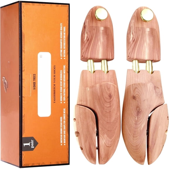 Shoe Trees for Men, 7.5-14 Sizes Shoe Trees, 2 Pairs Wooden Shoe Stretcher Tree