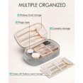 thumbnail image 5 of Vlando Travel Cosmetic Bag Small Make Up Bag Women Portable Cosmetic Bag Organiser Multifunctional Makeup Bag Women Made of Waterproof Leather, lightgrey, Modern, 5 of 16