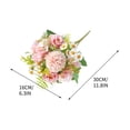 thumbnail image 3 of Artificial Flower Bouquet, Faux Roses and Daisies, Premium Decorative Home Arrangement, Realistic Silk Flowers, Perfect for Living Room, Office, Wedding or Gift, 3 of 6