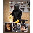 thumbnail image 6 of FR Welding Jacket, Medium, Heavy-Duty Cowhide Leather & 9oz Flame Resistant Cotton Blend, for Metalworking, Grinding, HVAC, 6 of 10