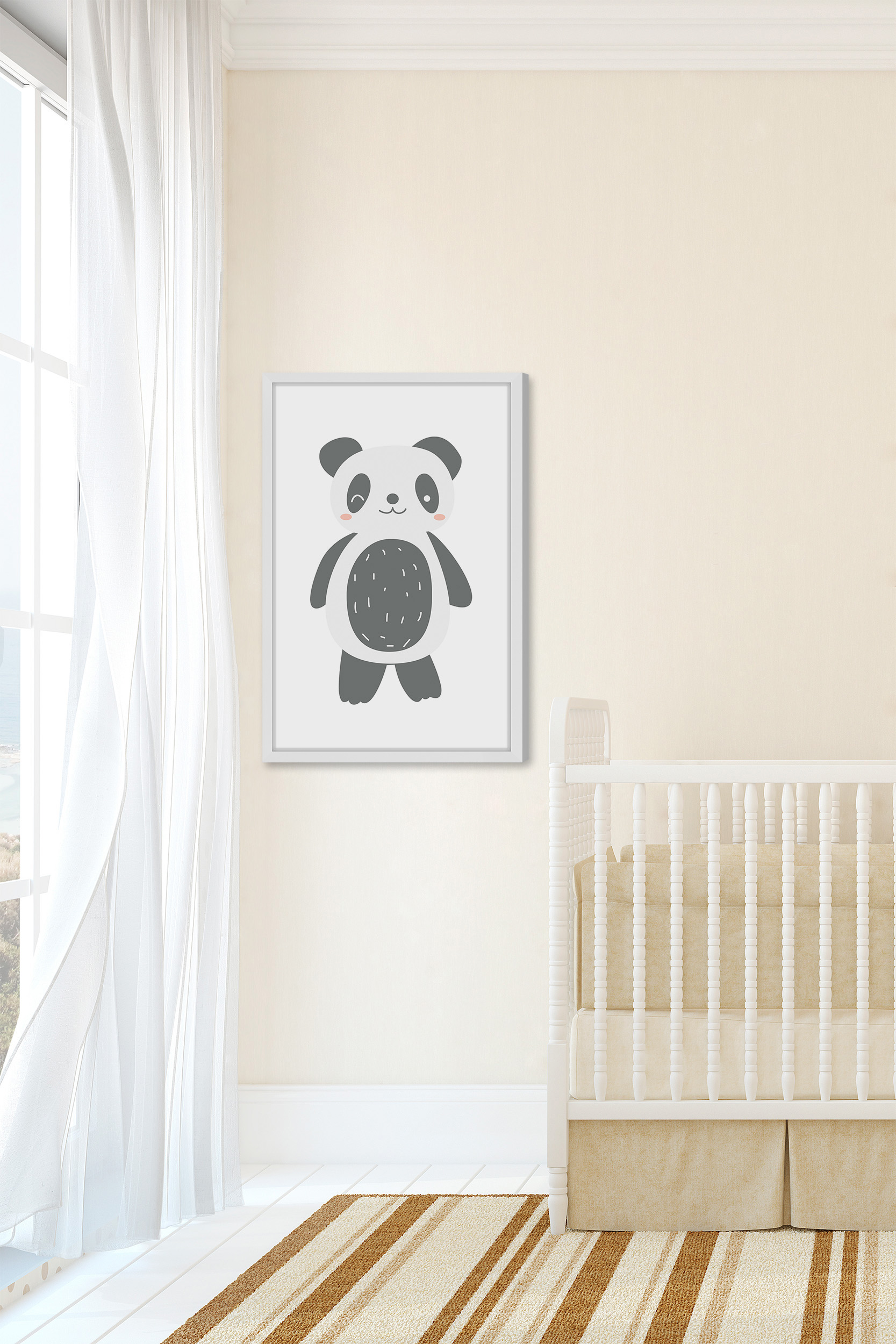 "Panda Bear" Framed Painting Print