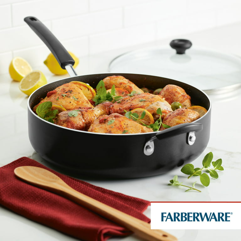  Farberware Smart Control Nonstick Jumbo Cooker/Saute Pan with  Lid and Helper Handle, 6 Quart, Black : Home & Kitchen