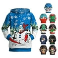 thumbnail image 6 of DHFJKG Christmas Hooded Pullover Child Toddler Boys Girls Long Sleeve Cartoon Santa Print Warm Hoodie Sweatshirts Kids Leisure Jumper Tops, 6 of 7