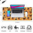 thumbnail image 5 of Long Mouse Pads for Desk,Cats and Pumpkins Halloween Pattern Desk Mats on Top Of Desks, Desk Mouse Pad Extra Large with 3mm Non-Slip Base and Stitched Edge for Gaming,Office,Work,Home 35.4"x15.7", 5 of 6
