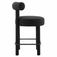 thumbnail image 4 of Modway Toulouse Boucle Fabric Counter Stool - Set of 2 in Black Black, 4 of 10