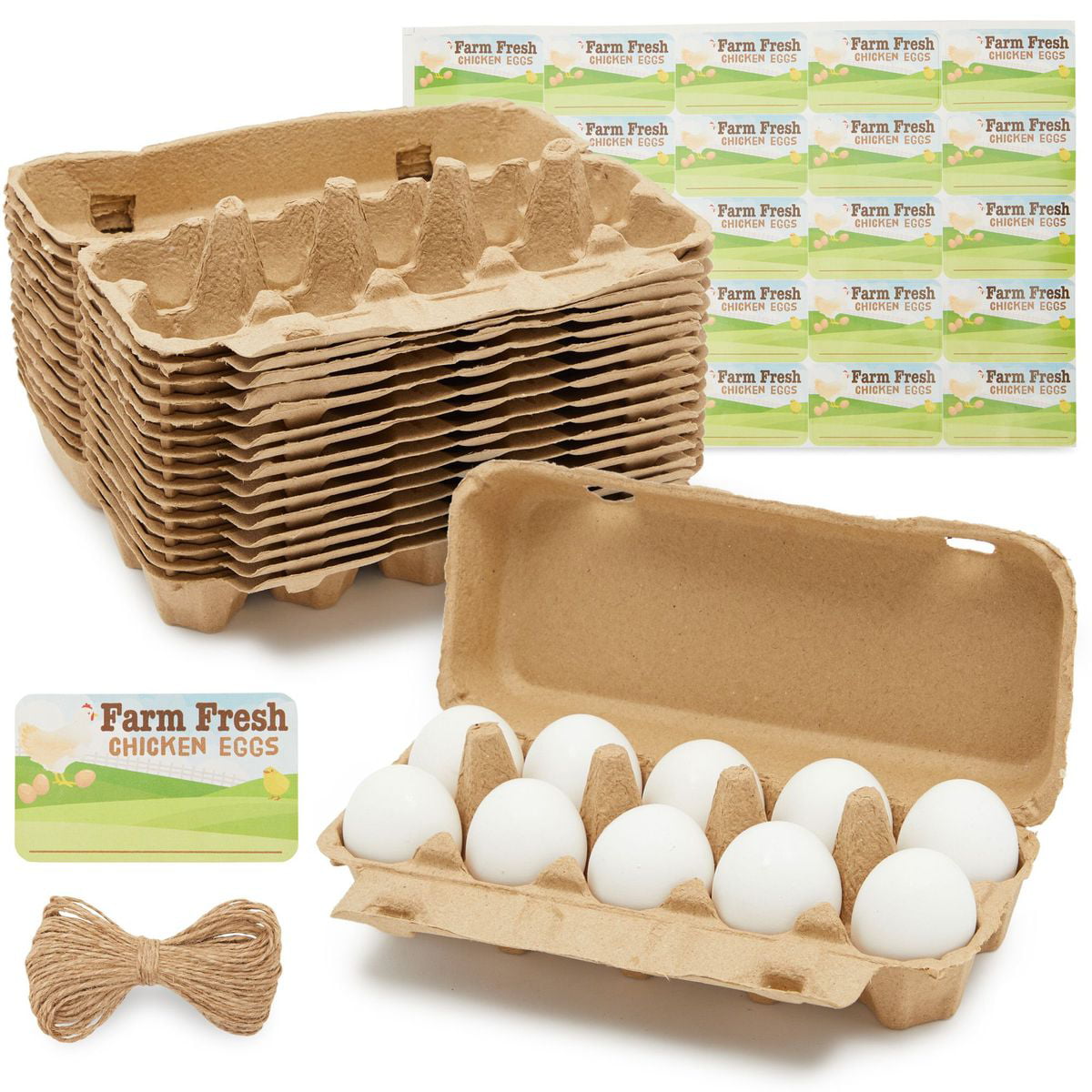 40 Pack Plastic Egg Cartons Cheap Bulk, 1 Dozen Clear Empty Egg Cartons for  Chicken Eggs 3x5 Grids, Reusable Egg Carton for Family, Chicken Farm