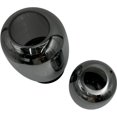 thumbnail image 4 of Bergamo Art Set of 2 Decorative Handmade Glass Flower Vases in Black and Silver, 4 of 4