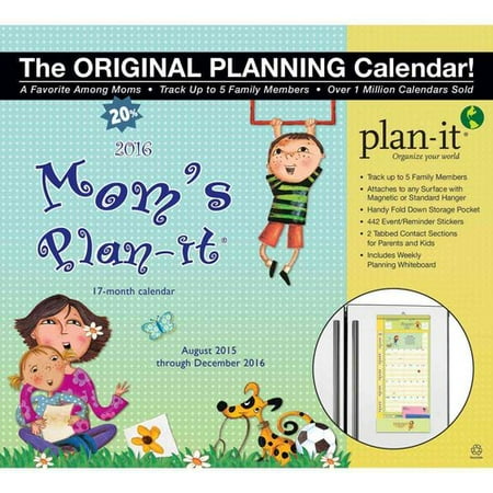 moms plan it plus 17 month 2016 calendar magnetic hanger walmart com