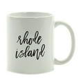 thumbnail image 1 of Koyal Wholesale Black Calligraphy Rhode Island US State Ceramic Coffee Mug, 1 of 1