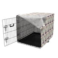 thumbnail image 3 of Hen Dog Crate Cover, Silhouettes of Hens Nibbling and Sitting with Blots on the Back, Easy to Use Pet Kennel Cover Small Dogs Puppies Kittens, 7 Sizes, Quartz Peach, by Ambesonne, 3 of 6