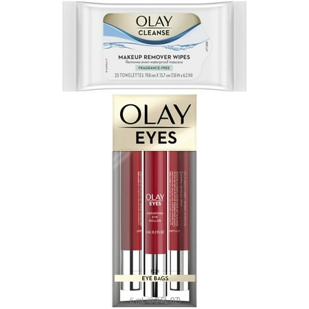 Olay Eyes Eye Depuffing Roller with BONUS Makeup Remover Wipes