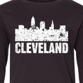 thumbnail image 4 of Inktastic Cleveland Skyline Grunge Long Sleeve Youth T-Shirt, 4 of 5