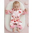 thumbnail image 2 of Rovasas Girl Christmas Santa Claus/Dot/Socks/Candy Cane Print Jumpsuits Pajama, 2 of 7
