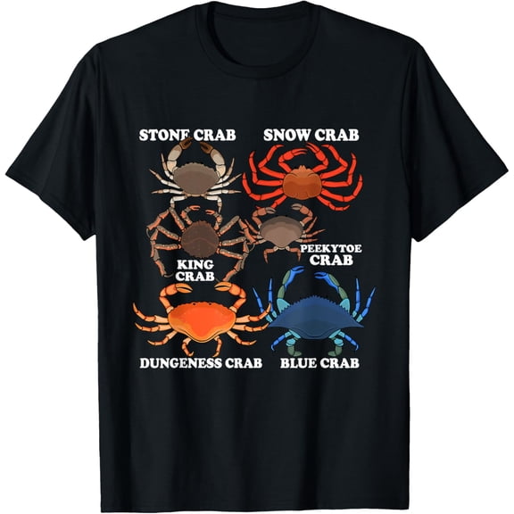 t-shirt Crab Species Crab Lover Crab Fishing Men King Crabs T-Shirt mens，black，women，funny，journey，Crew Neck, Short Sleeve,custom clothing patterns.gift