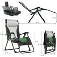 thumbnail image 6 of FDW Zero Gravity Chair Oversized Outdoor Chair XL Anti Gravity Chair Oversized Zero Gravity Chair Patio Chair for Pool Deck Chair Camping with Cup Holder Padded Seat & Back, 6 of 6