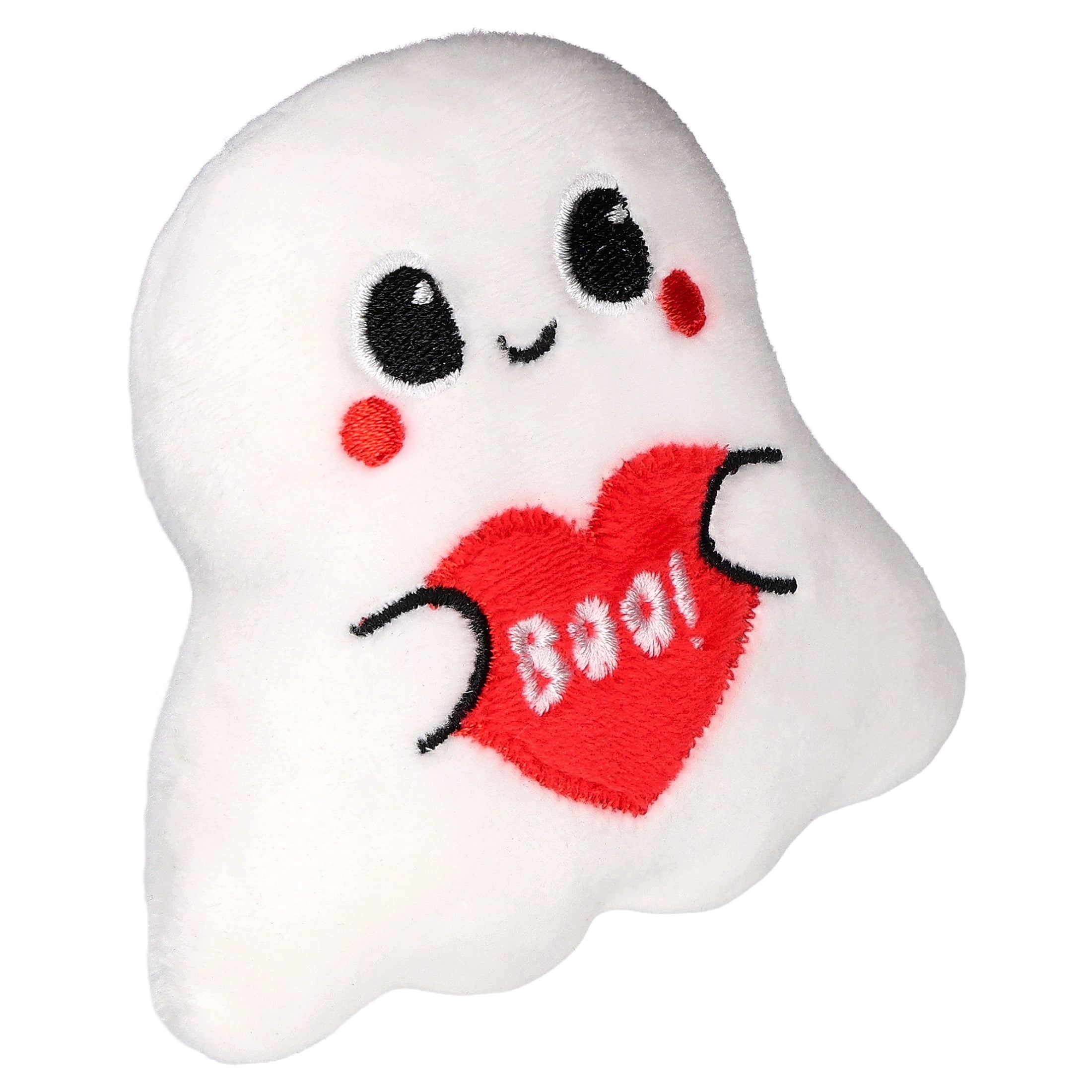 Mini Ghost Plush, Red and White, 3.3", Halloween by Way To Celebrate